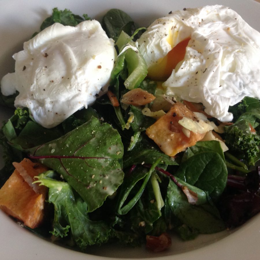 Poached Eggs & Salad